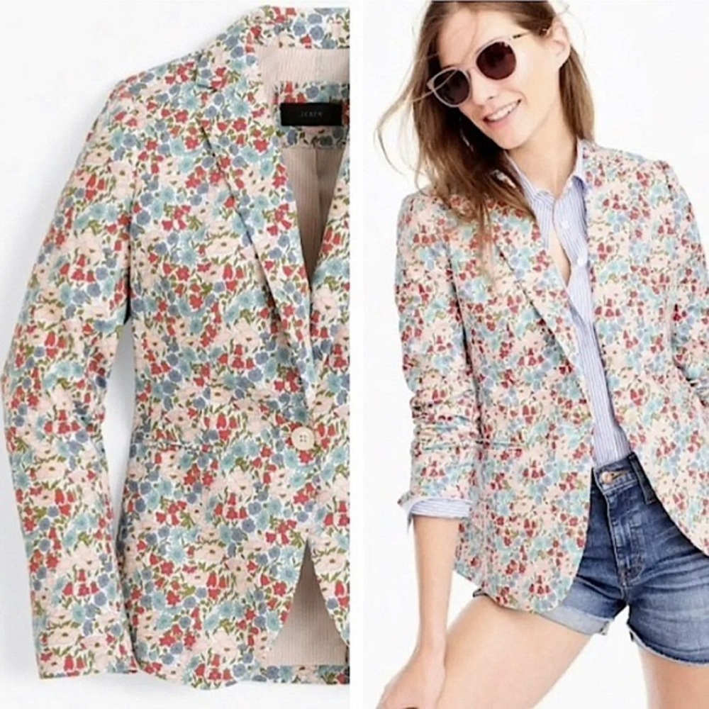 J Crew x Liberty London Floral Blazer
